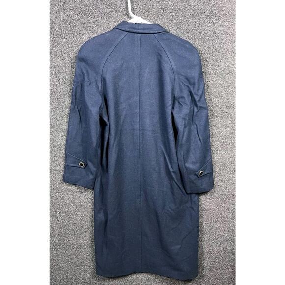 Profile Coat Womens Large Navy Gore-Tex Double Breasted Raglan Waterproof Lined - Picture 2 of 8